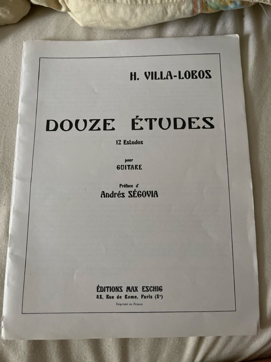 Libri: 12 etuden Villa-Lobos Gitarre – Usato da Bellinzona venduto da Lele80