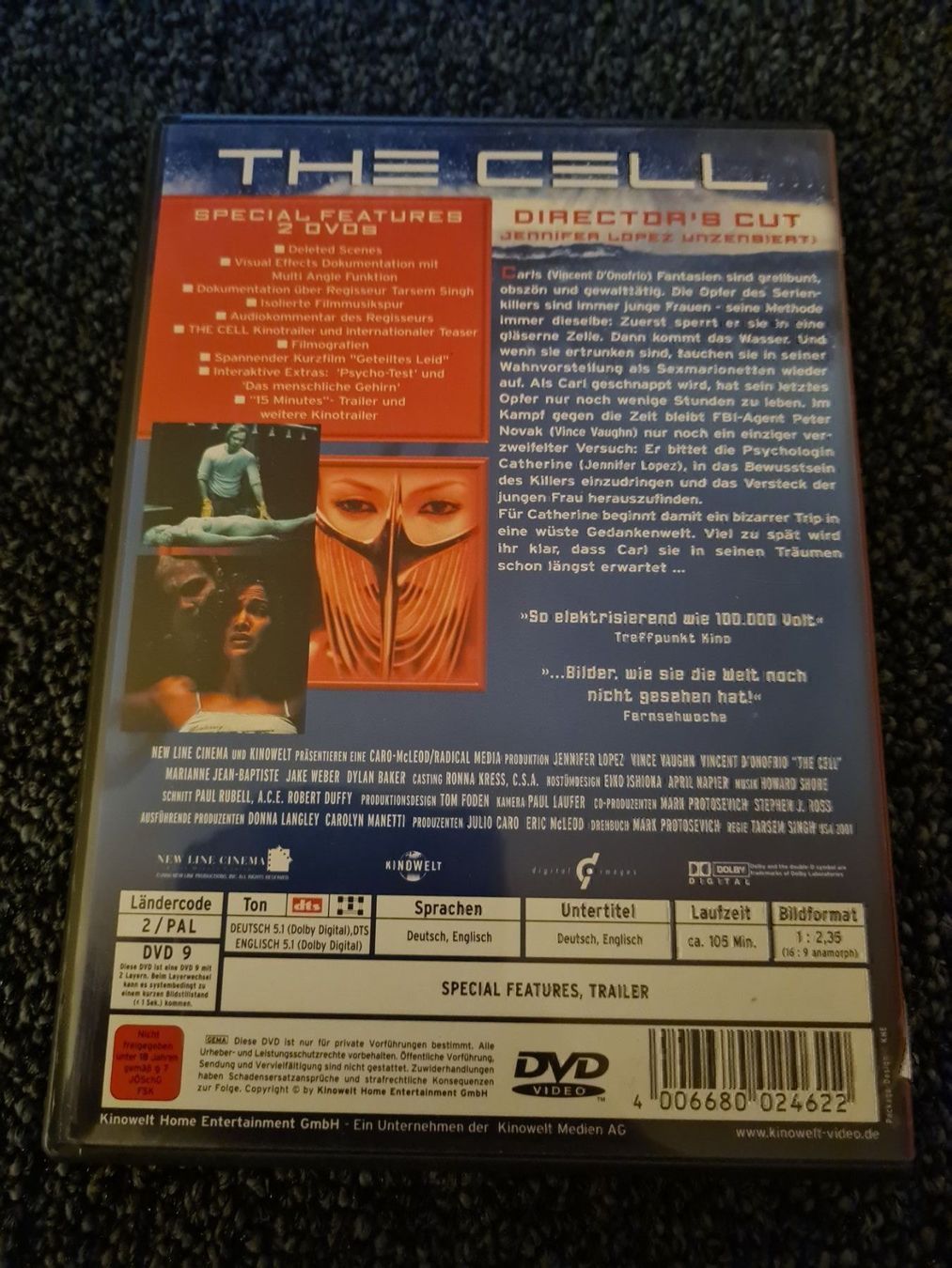 Tutti i DVDs: THE CELL (7646) – Usato da Ruswil venduto da Ruck.Zuck. 1