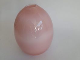 Vase Glas rosa runde Form