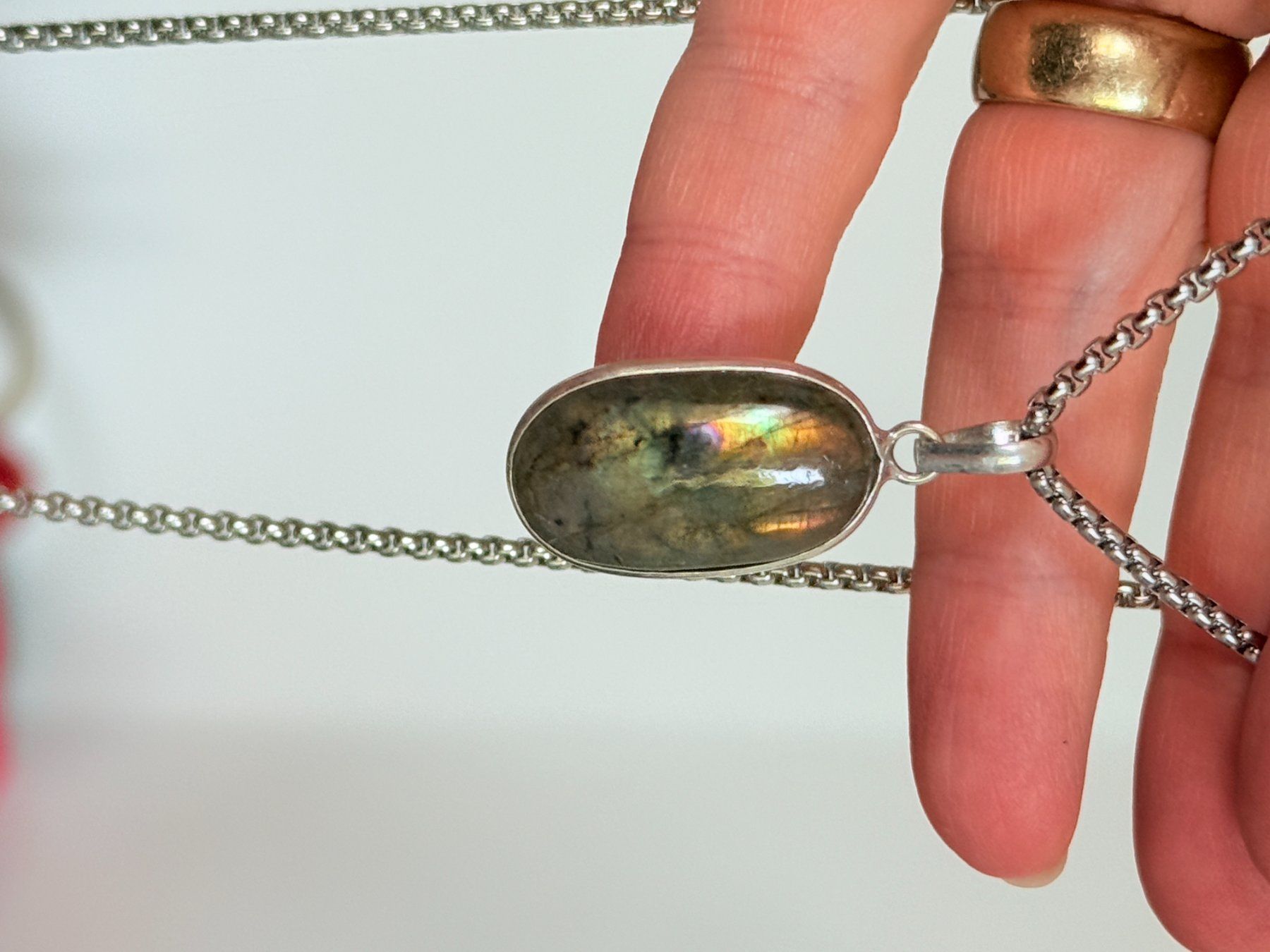 Colliers: Collier labradorite, élégant et tendance ✨ – Neuf avec emballage d'origine à Genève par AWWA 6