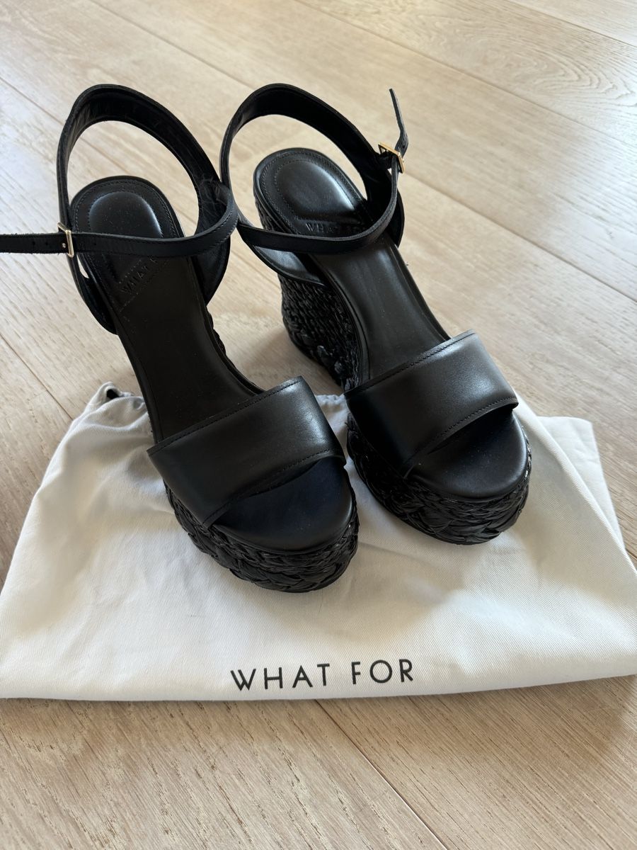 Scarpe da donna: Sandales compensées WHAT FOR noires taille 38 – Nuovo e nell'imballaggio originale da Pully venduto da els_gbk2