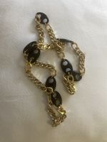 Vintage kette onyx metal gold