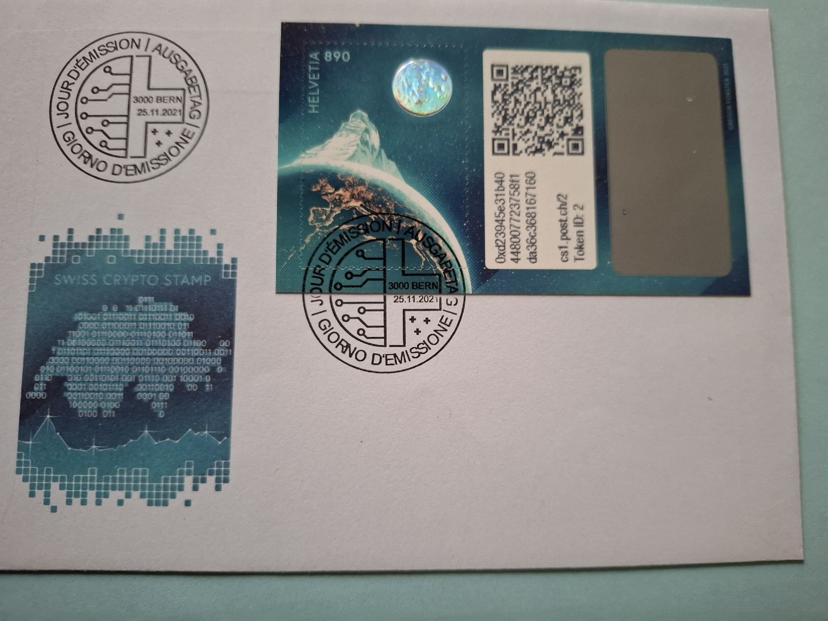 Tous les timbres: Schweiz-Crypto-Sonderblock-Dent-Blanche – D'occasion à Zürich par Her_by2w