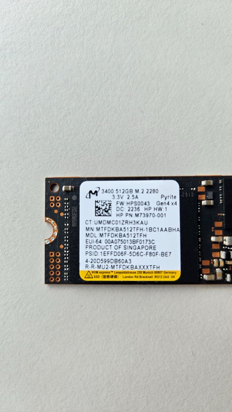 Harddisks: Micron ssd 512 gb nvme – Gebraucht aus Widnau von PlayTechTown 1