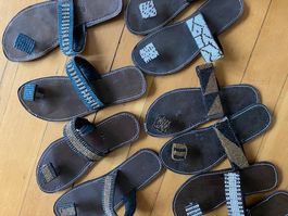 Sommer Schuhe Neu Handarbeit,Leder,4 Säcke