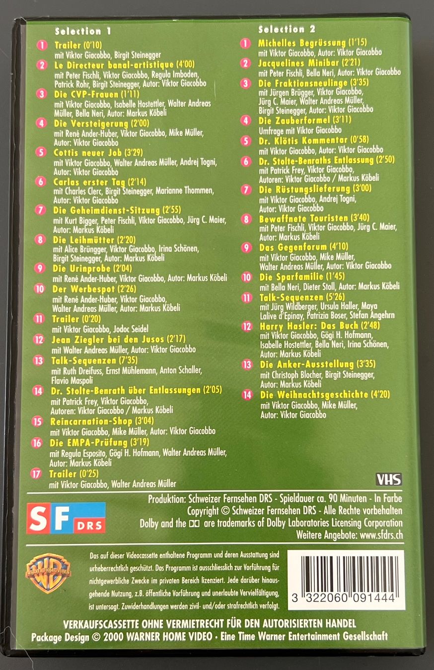 Alle VHS: Victor Giacobbo - Viktors Spätprogramm - VHS, Kult-Comedy – Gebraucht aus Arbon von mei_cnd6 1
