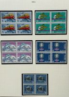LOT 4 ER BLOCKS BRIEFMARKEN SCHWEIZ NEU 1962