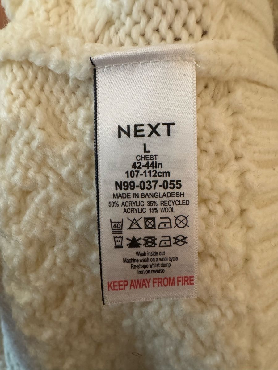 Next Pulls & Sweat-shirts: Next Strickpullover/Winterpullover, creme, Grösse L – D'occasion à Zürich par And1_G 3