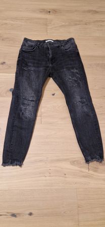 Zara Jeans Destroyed Look Gr. 44 Schwarz Herren