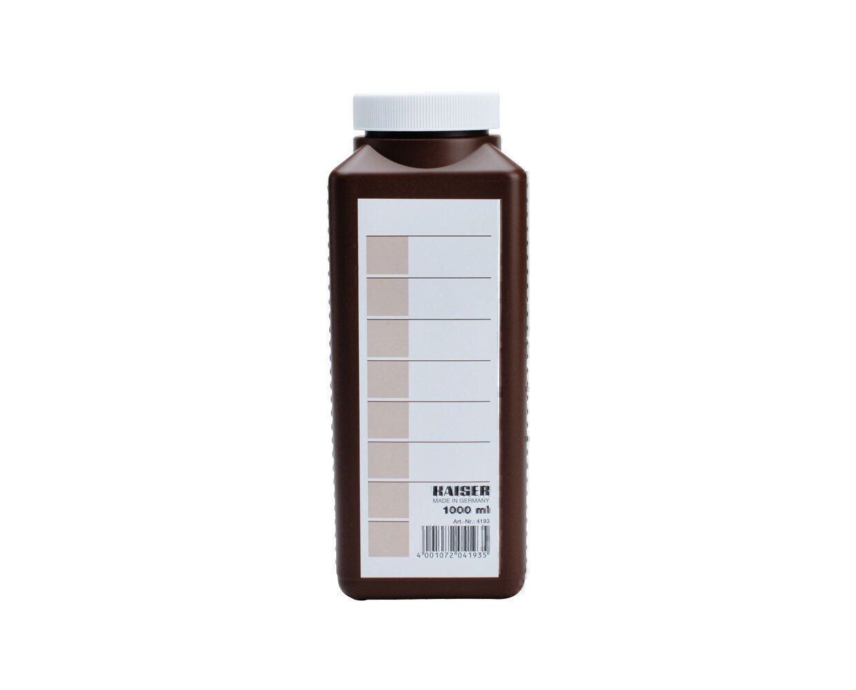Kaiser Laboratorio & Camera oscura: Kaiser Laborflasche braun, 1 Liter – Nuovo e nell'imballaggio originale da Halden venduto da TopFoto