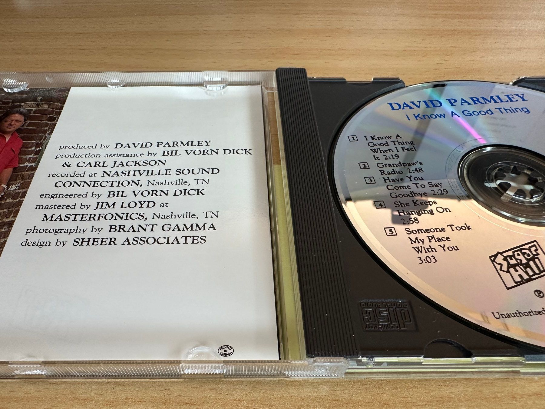 CD: David Parmley – I Know A Good Thing – Usato da Rikon im Tösstal venduto da Alpenmutz 2