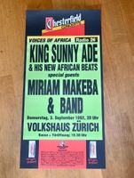 ORIGINAL KONZERTPLAKAT 92 King Sunny Ade & Myriam Makeba