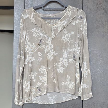 🐸 NILE BLUSE MIT VOLANTS BLÜTEN / VÖGEL