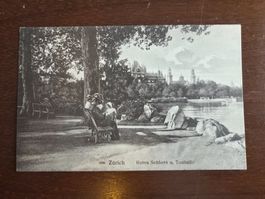 Zürich Rotes Schloss Tonhalle Ansichtskarte um 1910