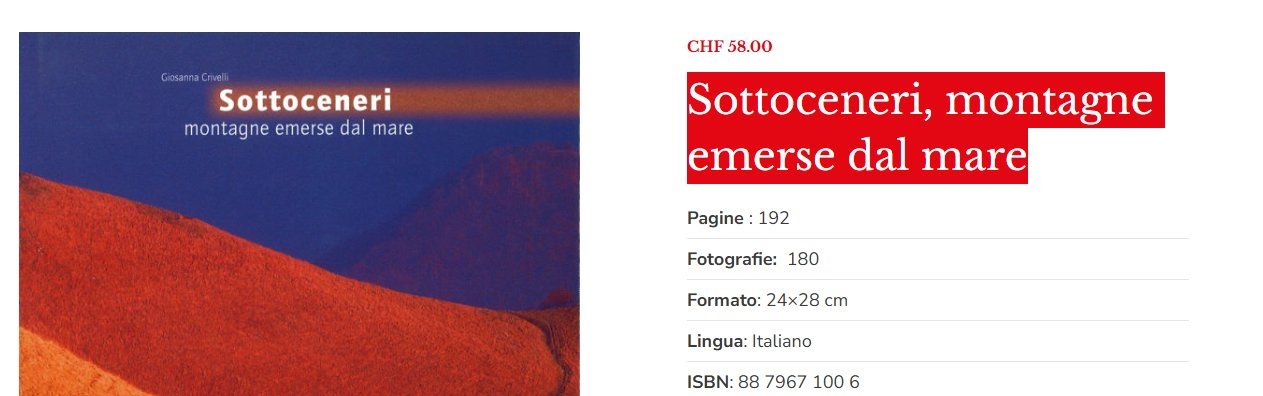 Libri: Sottoceneri, montagne emerse dal mare – Usato da Pambio Noranco venduto da Pol69 4