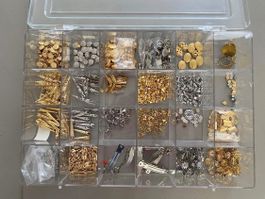 Bastelzubehör Schmuckteile Metall goldfarben und silberf...