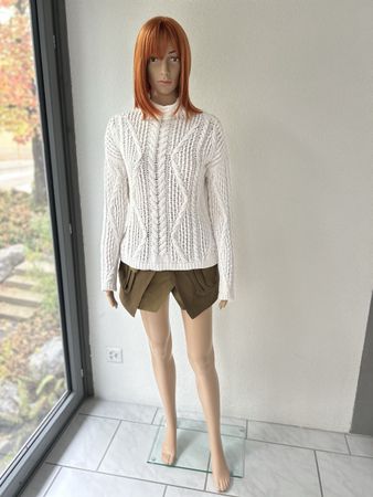 Massimo Dutti Cable Knit Sweater White Size XS