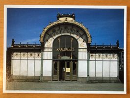 Postkarte Otto Wagner Stadtbahnstation Karlsplatz Wien