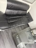 Sofa 2-Sitzer Leder schwarz/weiss guter Zustand