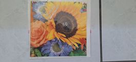 1 Sonnenblumenkarte (60 Jahre) neu