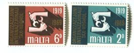 Briefmarken "Internationale Arbeitsorganisation". Malta.