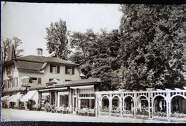 Foto Karte Interlaken, Confiserie Eckenberg 1959 belebt