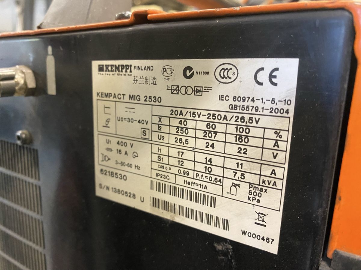 Kemppi Saldatori: Kemppi Kempact MIG 2530 – Usato da Bennau venduto da Rennzwerg 4