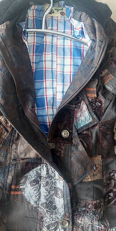 Cappotti: Mantel Patchwork braun, Marke signet – Usato da Biel/Bienne venduto da Monolith3 1