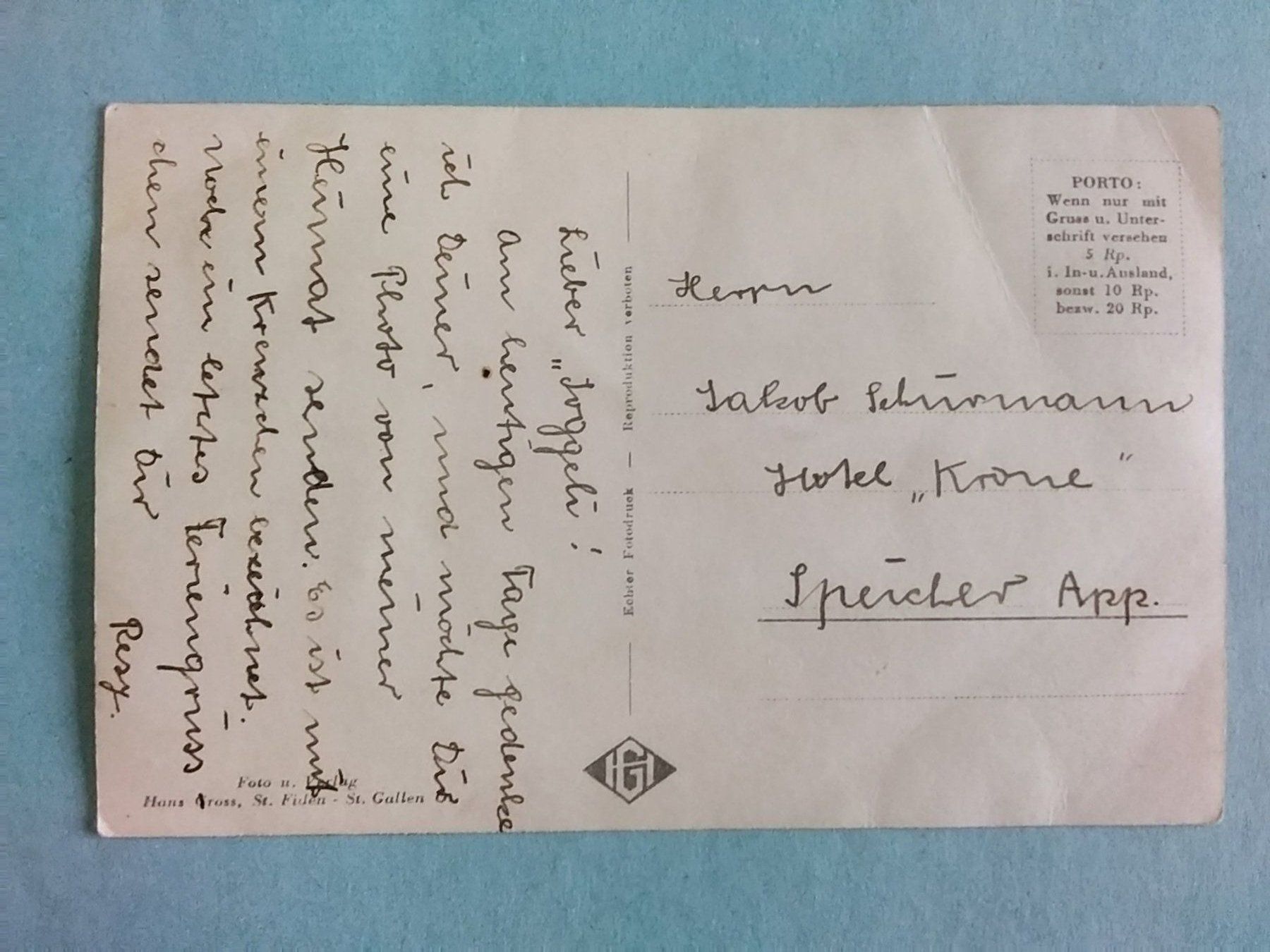 Cartoline postali: SG Gossau – Usato da Appenzell venduto da lama19 1