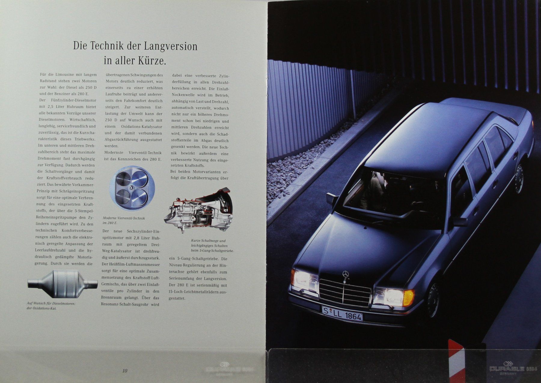 Mercedes-Benz Documenti: PROSPEKT MERCEDES LANGVERSION 250D/280 E - W124 - AB 02.1993 – Usato da Unterägeri venduto da GIGOLOLIT 4