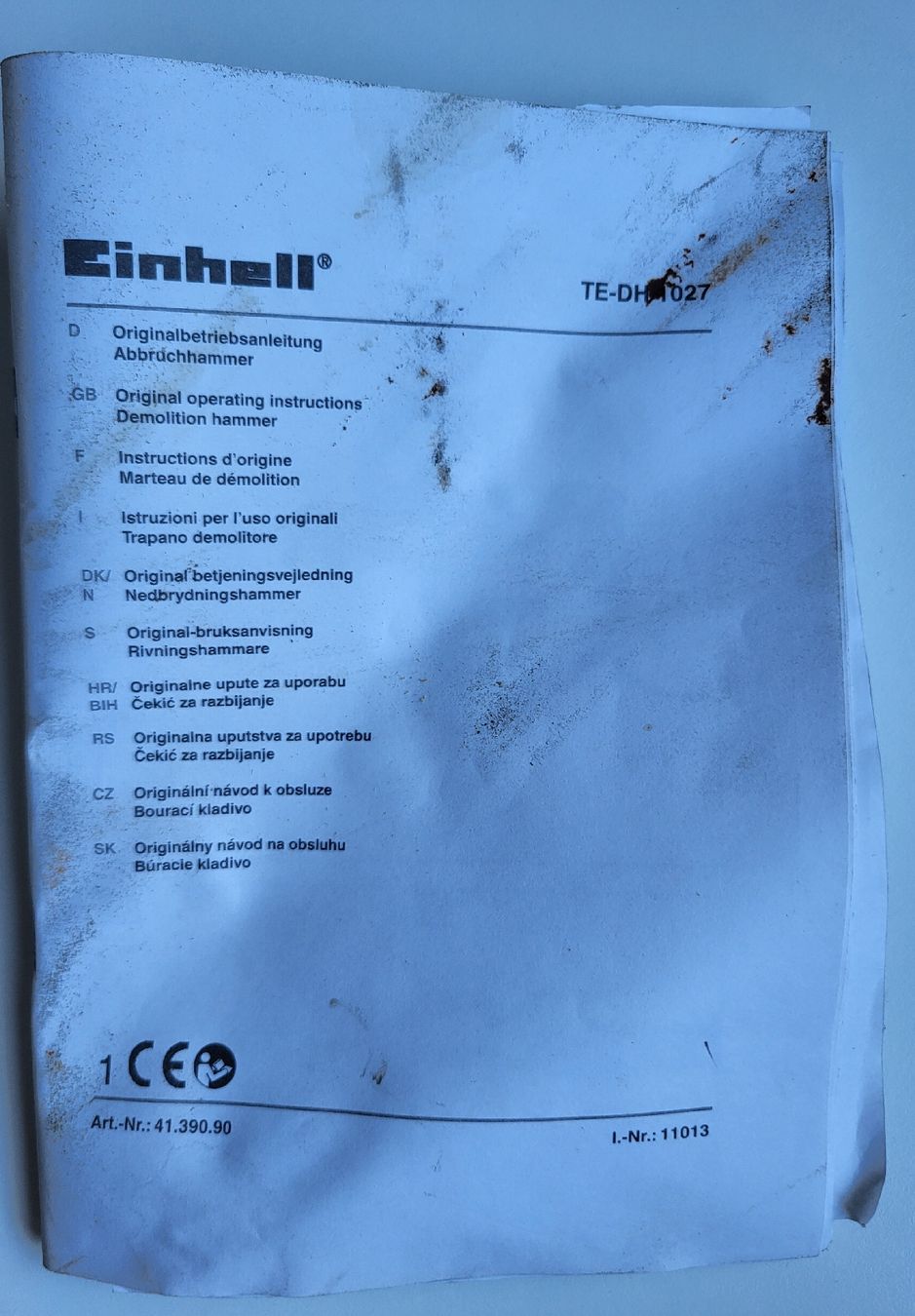 Einhell Toutes les machines: Abbruchhammer Einhell – D'occasion à Möhlin par phoenixIE 2