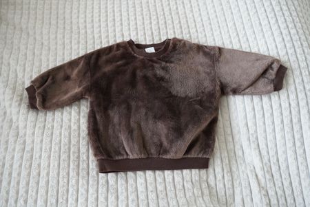 Pull bébé tout doux marron – Taille 6/9 mois