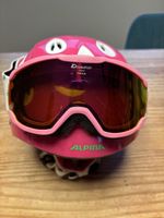 Alpina Grap Junior Skihelm mit Brille pink Grösse 51-54