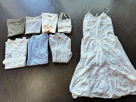 Set Kleider, Shirts, Sommer, Hemd, Kleid, Girl, Mädchen S/M
