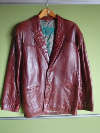 Rotbraune Echtleder Jacke - Herren Herbst-Look, Top Zustand!