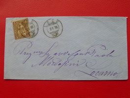 1870: Nr.30, attraktiver BELEG: LOCO (TESSIN) nach Locarno