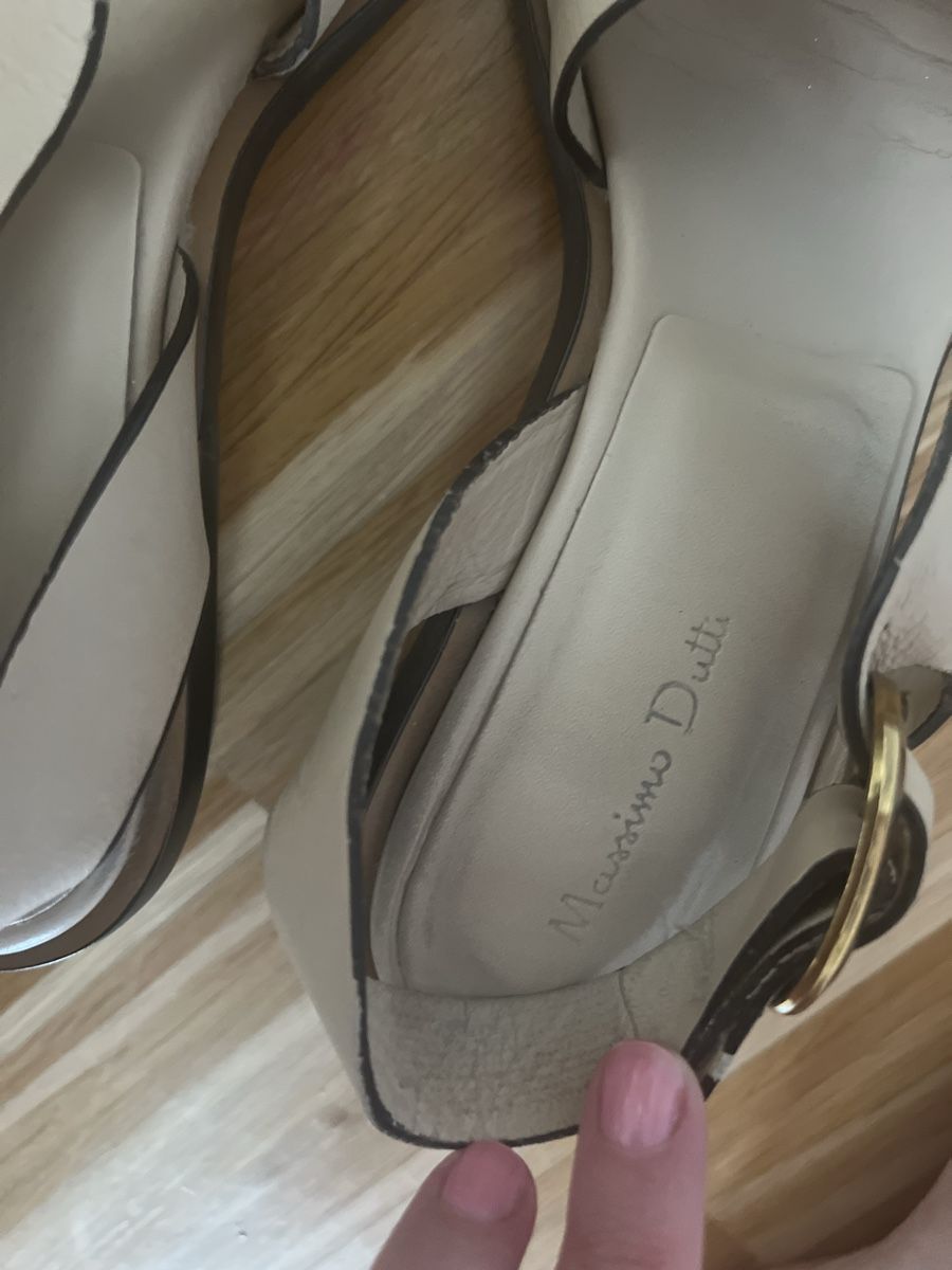 Massimo Dutti Scarpe da donna: Massimo Dutti Beige Leather Heel Sandals Size 38 – Usato da Aarau venduto da mic_5bxt 4