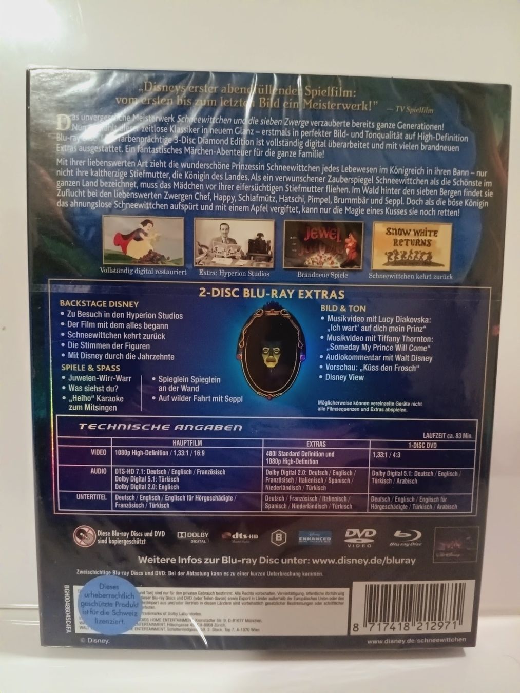 Alle DVDs: Disney - SCHNEEWITTCHEN - Bluray Disc + DVD Disc – Neu und originalverpackt aus Aarau von Yeeaaah 1