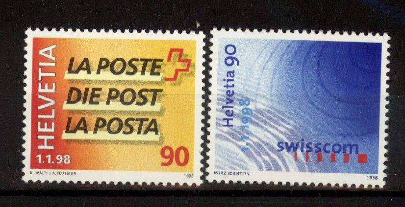 Tutti i francobolli: 1998, Teilung Schweizer Post (PTT) ** – Usato da Willisau venduto da Vollstempel