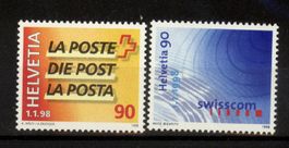 1998, Teilung Schweizer Post (PTT) **