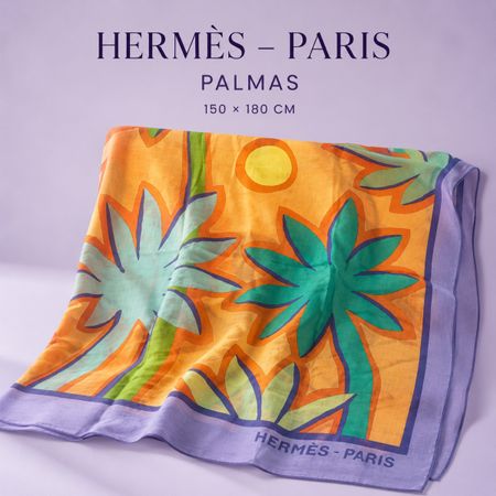 Foulard Hermès Paris Palmas 150x180cm neuf