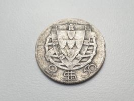 🇵🇹  Portugal 2.5$ escudos 1946 Silver 3.5g .650