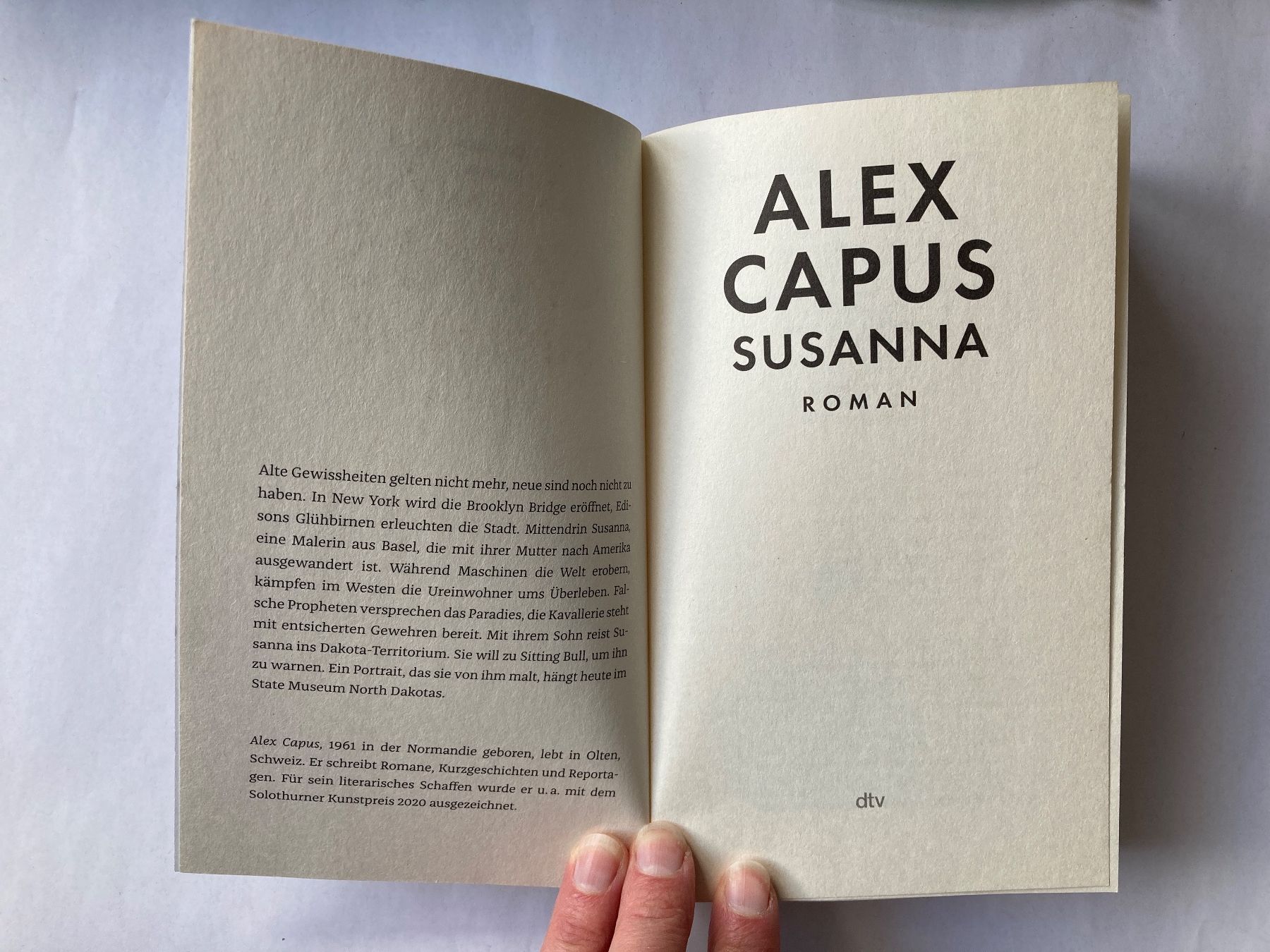 Libri: Alex Capus: Susanna - Roman – Usato da Bubendorf venduto da Alpenheidi 2
