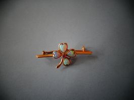 Alter Anstecker Kleeblatt