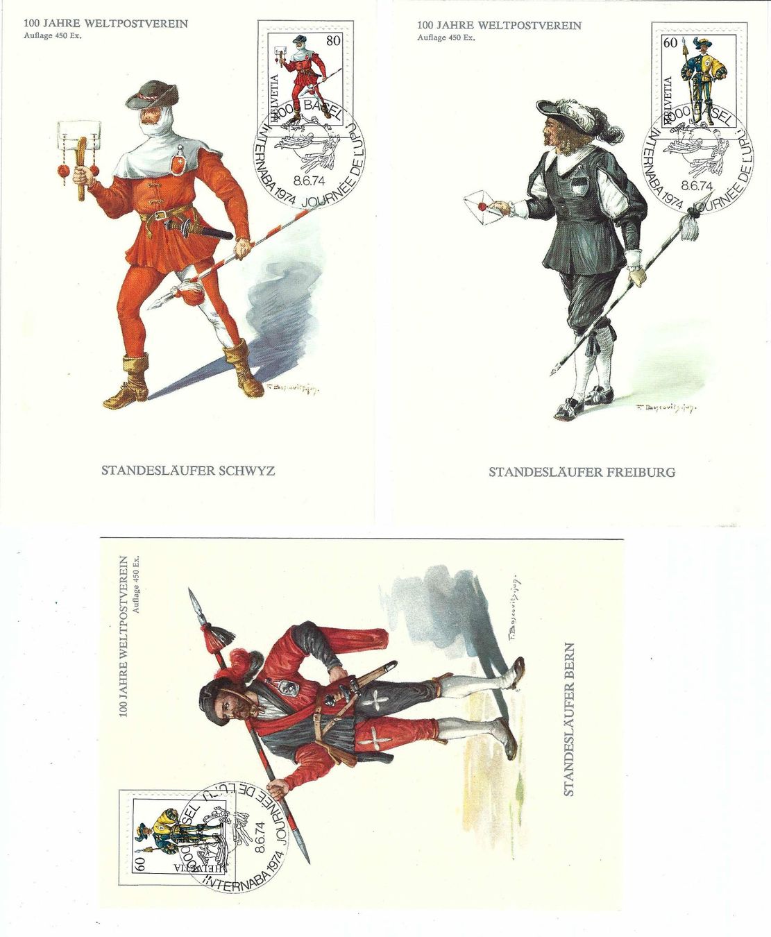 Alle Briefmarken: 13 Maximumkarten "Standesläufer" m4 – Gebraucht aus Aarau von fussball-fussball