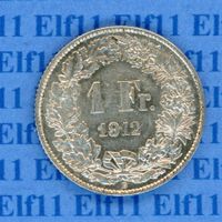CHF___1.00 1912 unz+ 1 Franken