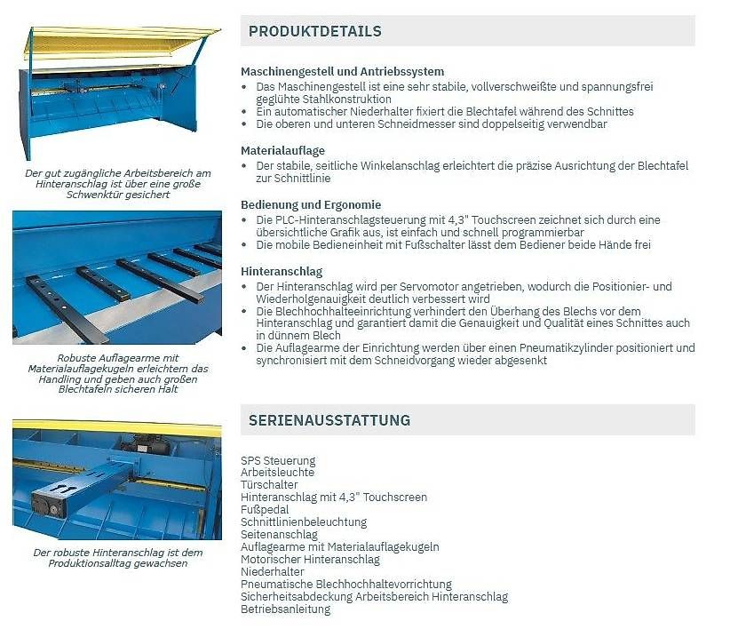 Tutte le macchine: Tafelschere Knuth KMT B 1304 NC – Nuovo e nell'imballaggio originale da Kestenholz venduto da hstech.ch 4
