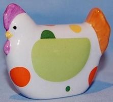 Ostern Huhn Hühner Punkte Porzellan Stall Ei Eier Farbe