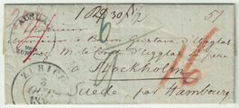 1836 Vorphila Brief von Zürich nach Schweden Rarität