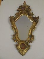 antiker kleiner Wandspiegel Holz Rokoko-Barockstil